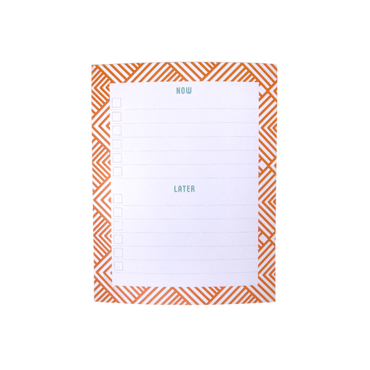 Now & Later Planning Pad • 5.5" x 4.25" Notepad • 50 Sheets • Coral