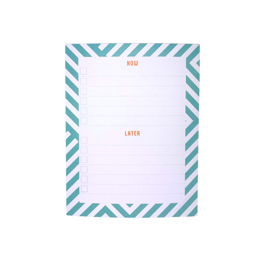 Now & Later Planning Pad • 5.5" x 4.25" Notepad • 50 Sheets • Aqua