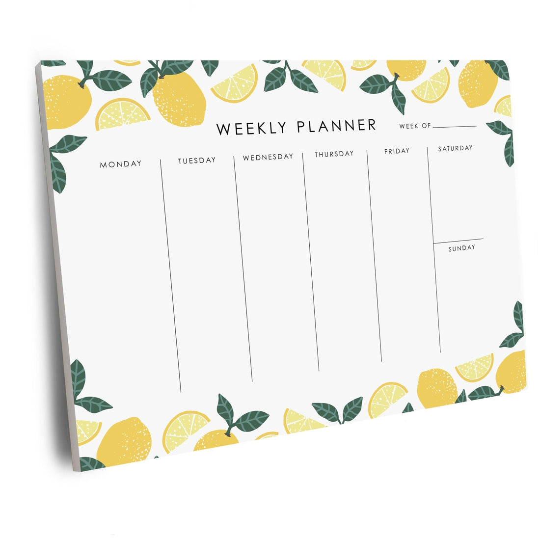 Weekly Desktop Planner Pad • 52 Tear Off Sheets • Lemons